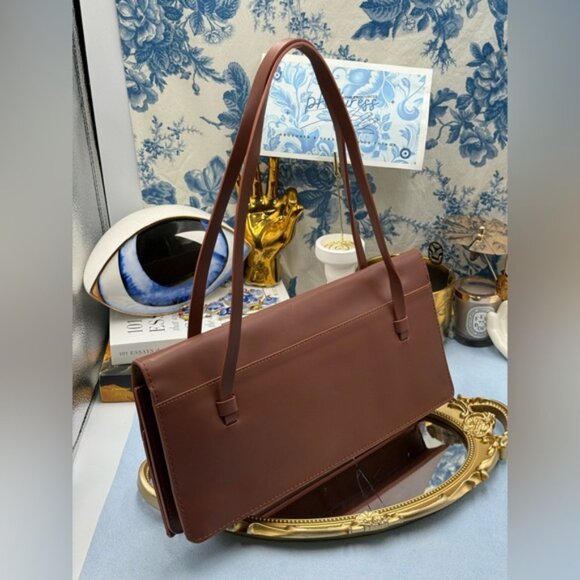 🆕 OROTON 🧿 NWOT Evelyn Baguette Bag, Rustic Brown - Picture 5 of 16